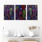 Bare Good Fruit Collection Framed Three-Piece Mural Printed in USA 2:3
