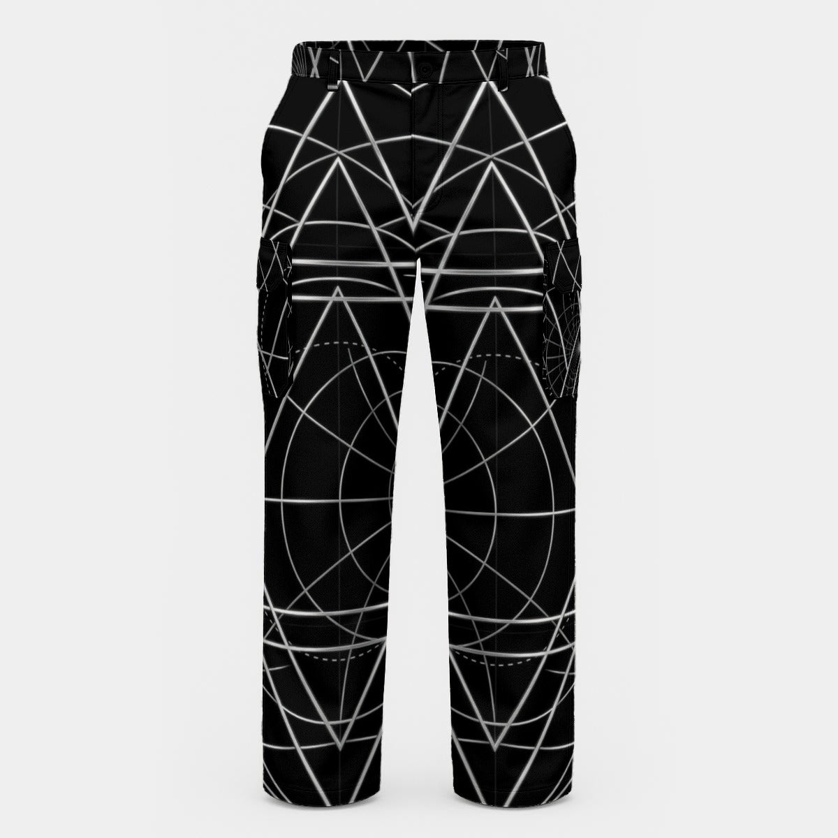 Pantaloni cargo da uomo con stampa all-over