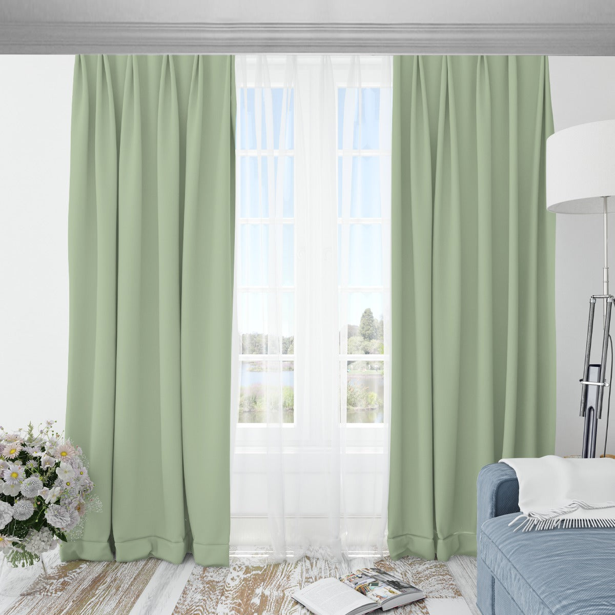 Blackout Curtains with Hooks | 265(gsm)