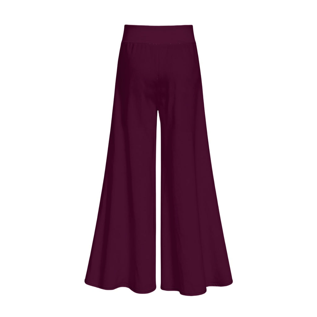 All-Over Print Women’s Lightweight Wide-Leg Pants with Hidden Side Zipper