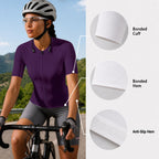 aop Women's Short-Sleeve Cycling Jersey with Black Zipper