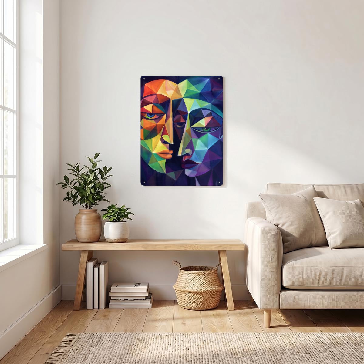 Thickened Rectangular Iron Wall Painting Printed in Canada