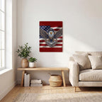 American Eagle Thickened Rectangular Iron Wall Painting