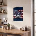 American Eagle Thickened Rectangular Iron Wall Painting