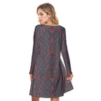 All-Over Print Women's Round Neck Dress|190GSM Cotton