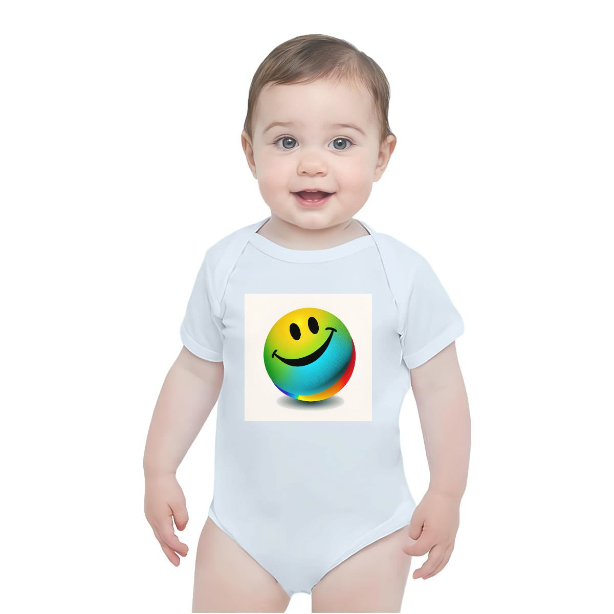 Baby Short-Sleeve Onesie Printed in USA| 190GSM Front Back DTF
