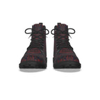 All-Over Print Women's Martin Short Boots With Black Bottom