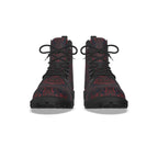 All-Over Print Women's Martin Short Boots With Black Bottom