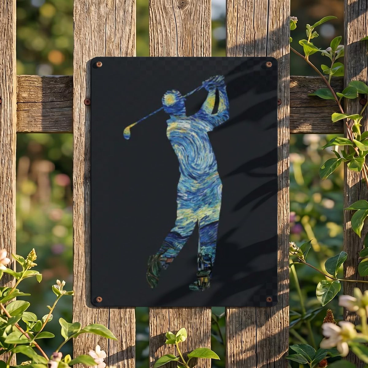 Golfer's Thickened Rectangular Iron Wall Painting Printed in Canada