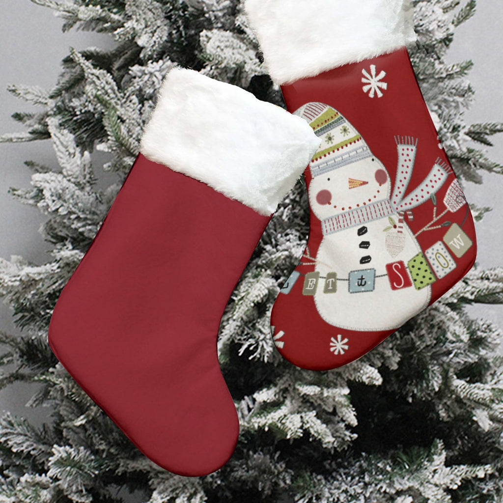 All-Over Print Christmas Socks With Plush Cuff