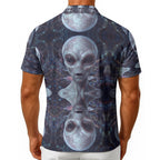All-Over Print Men's Hawaiian Shirt With Button Closure