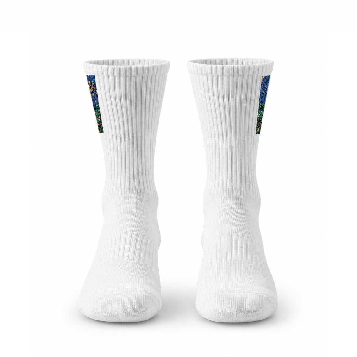Embroidery Sports Cotton Crew Socks|Cotton