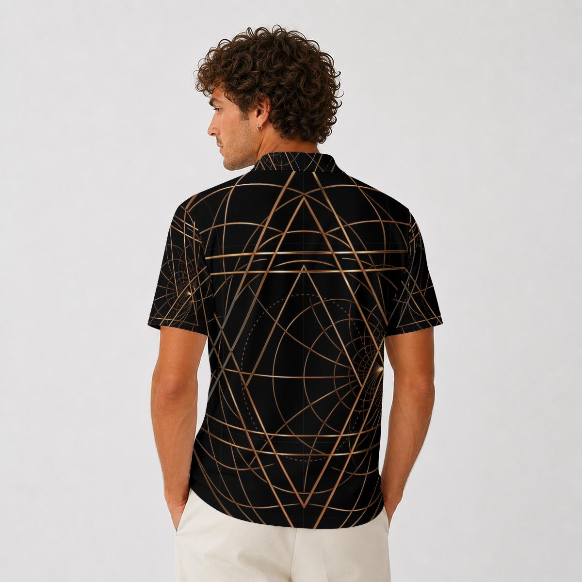All-Over Print Men's Heavyweight Polyester Polo Shirt|210GSM