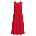 All-Over Print Women's Sleeveless Dress With Pocket|140GSM Slub Cotton