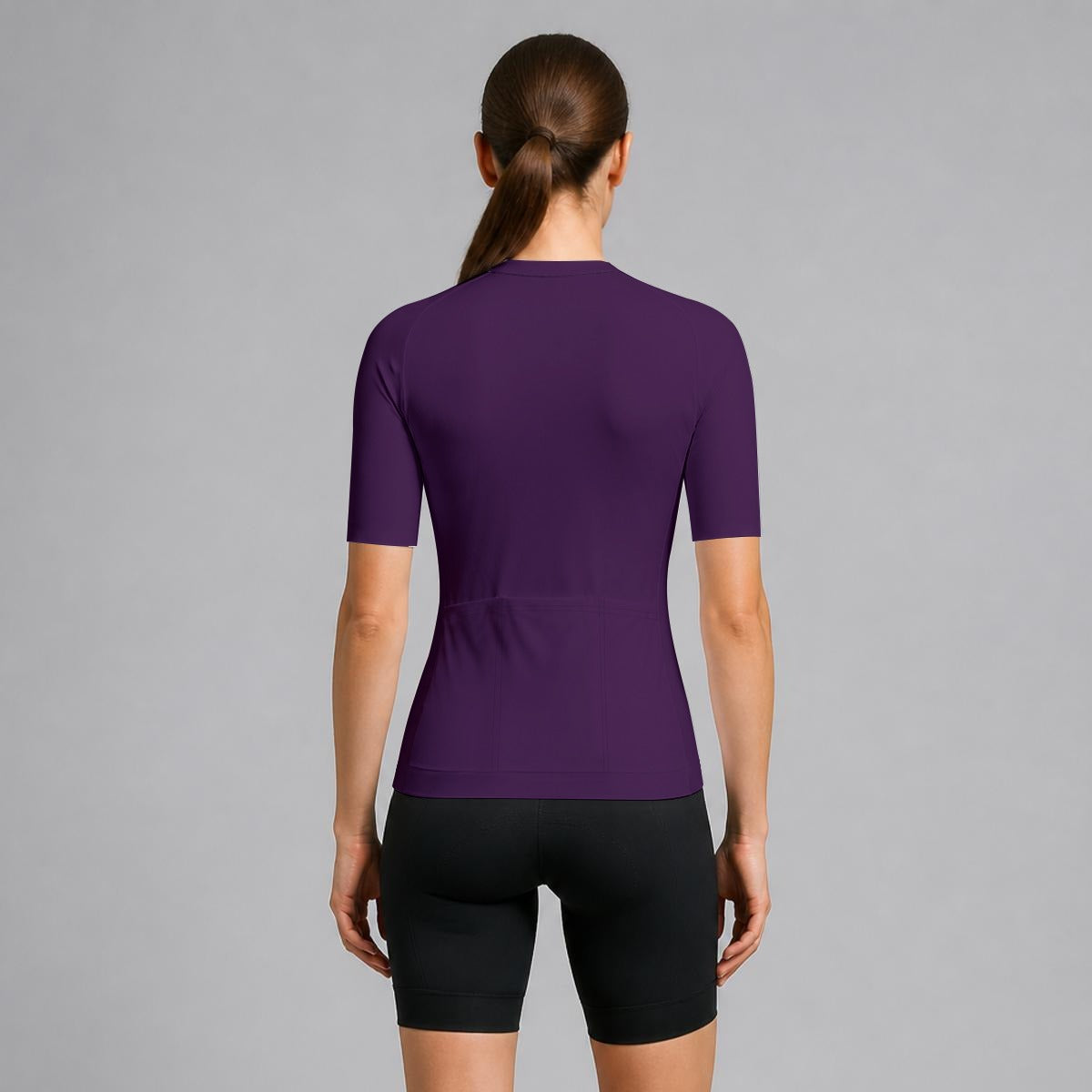aop Women's Short-Sleeve Cycling Jersey with Black Zipper