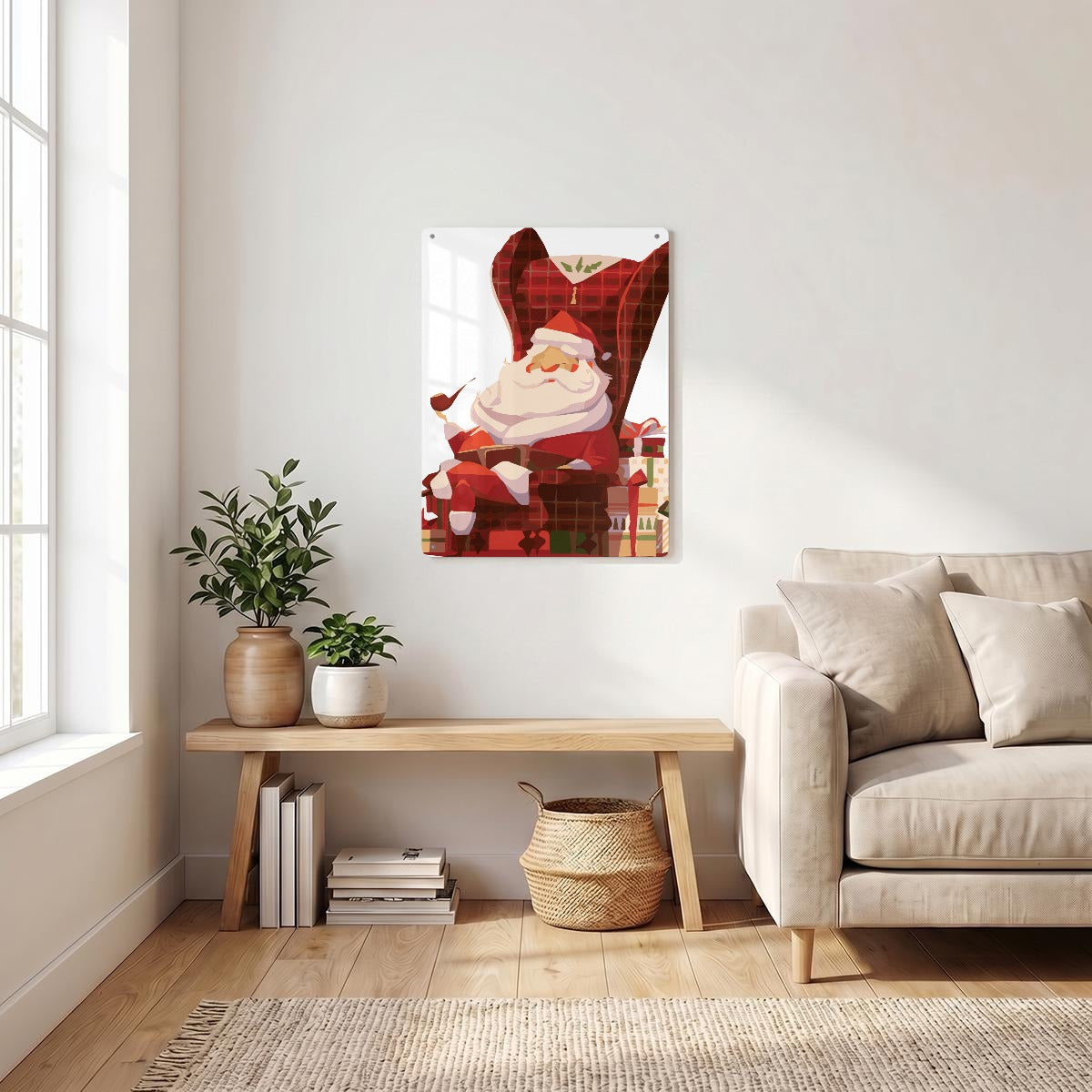 Thickened Rectangular Iron Wall Painting Printed in Canada
