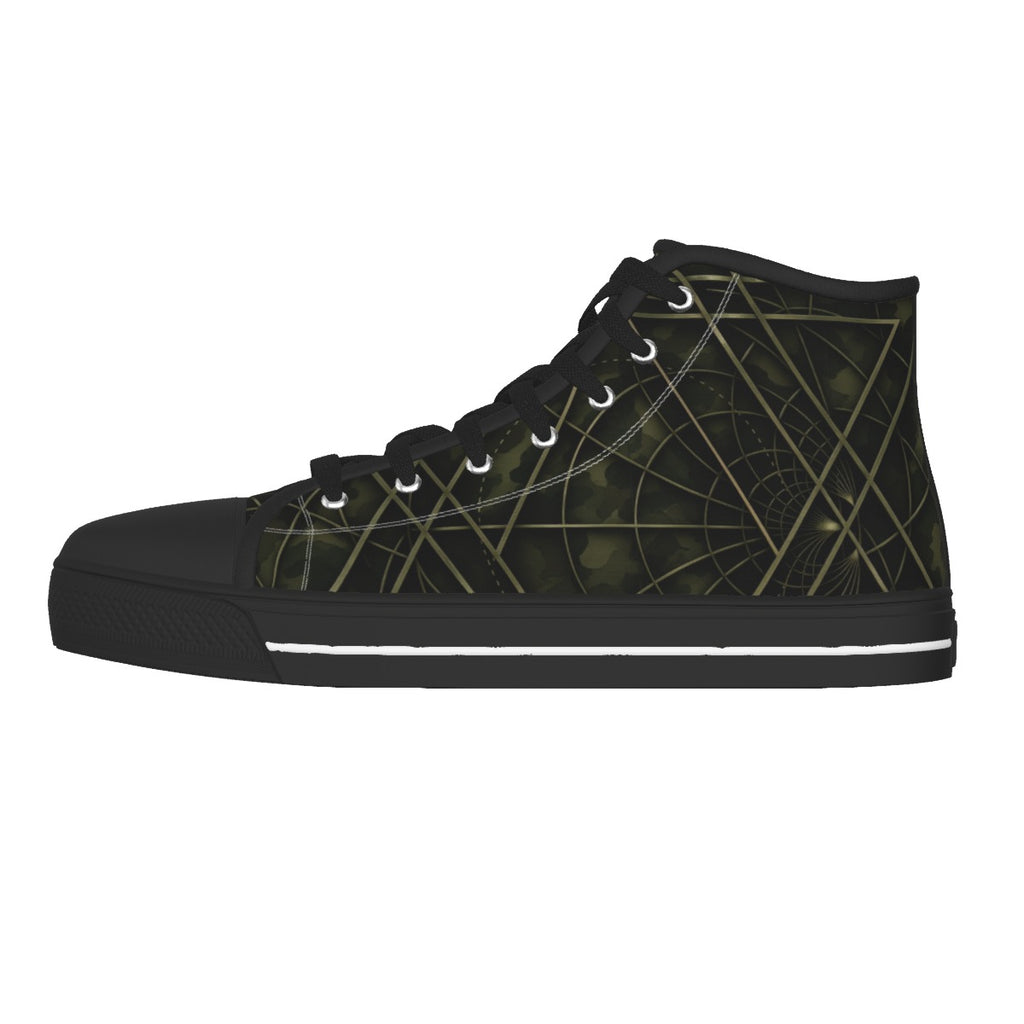 Men's Black Sole Canvas Shoes