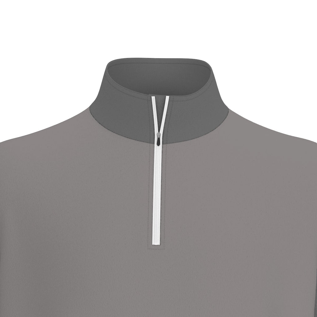 All-Over Print Men's Sports Collar Jersey With Long Sleeve
