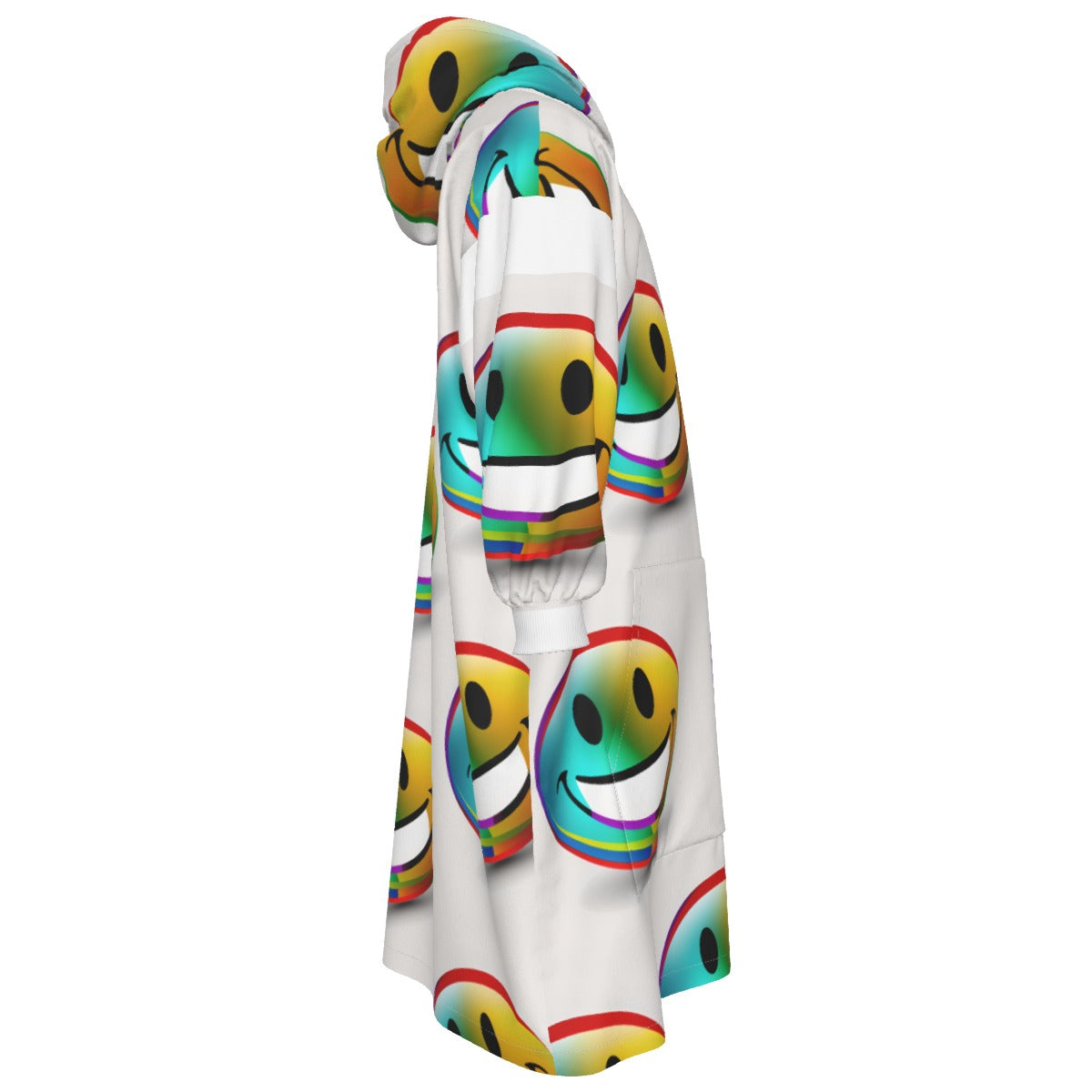 All-Over Print Kid's Sherpa Fleece Mid-Length Hoodie Blanket