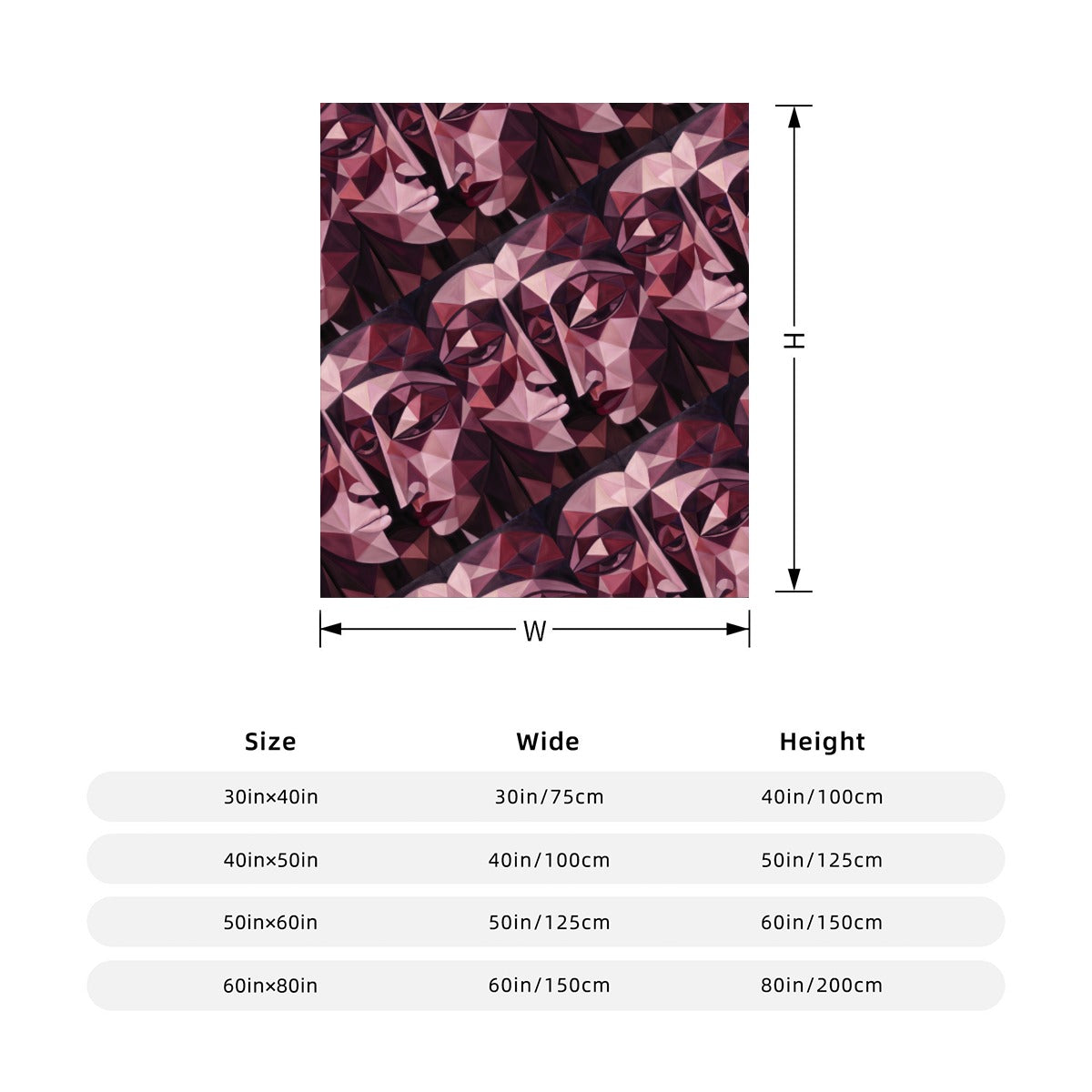 Gram Flannel Blanket - Vertical Style Printed in USA|290GSM