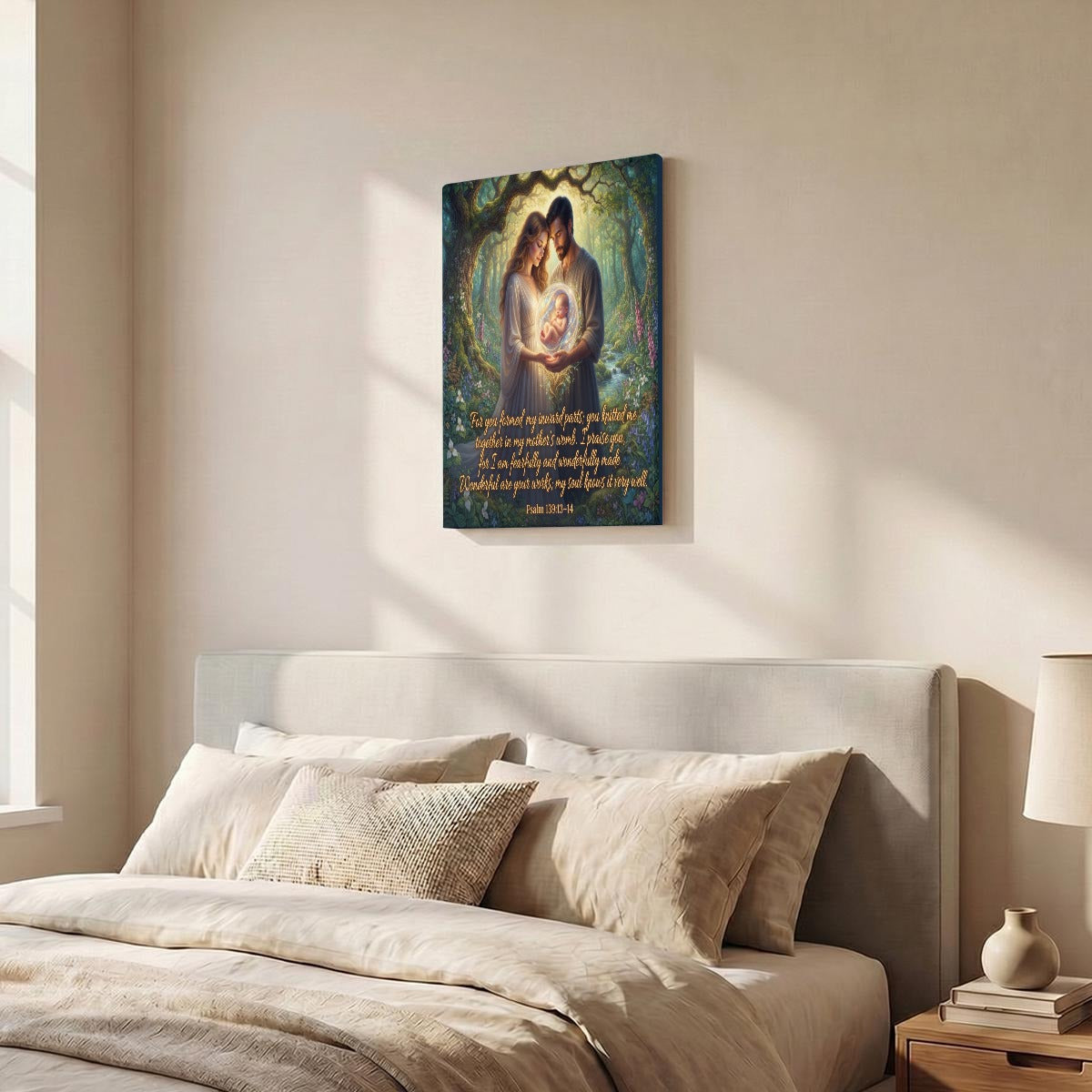 Bible Themed Quotes Designs WIth Purpose Brand Vertical Framed Canvas Wall