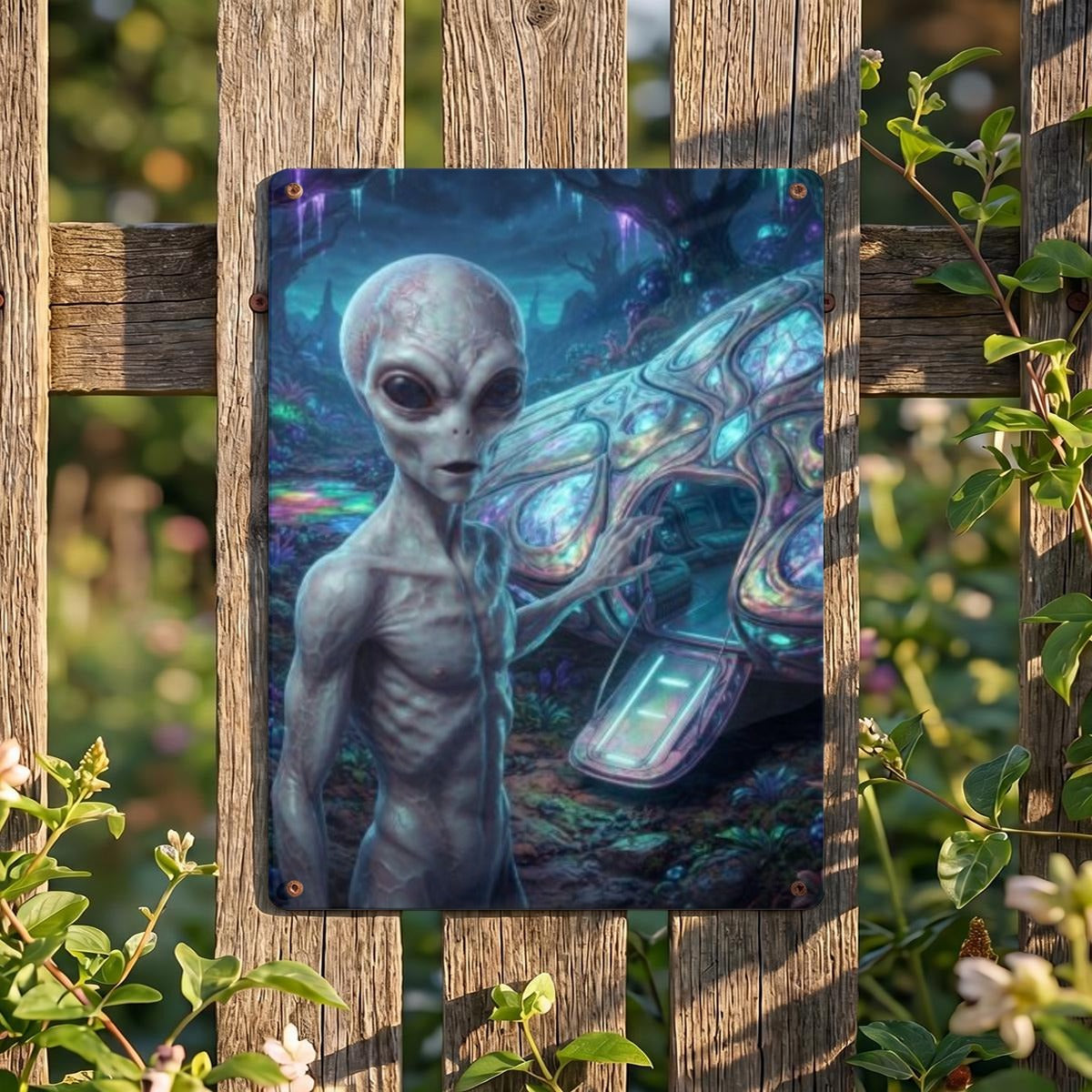 Thickened Rectangular Iron Wall Painting Printed in Canada