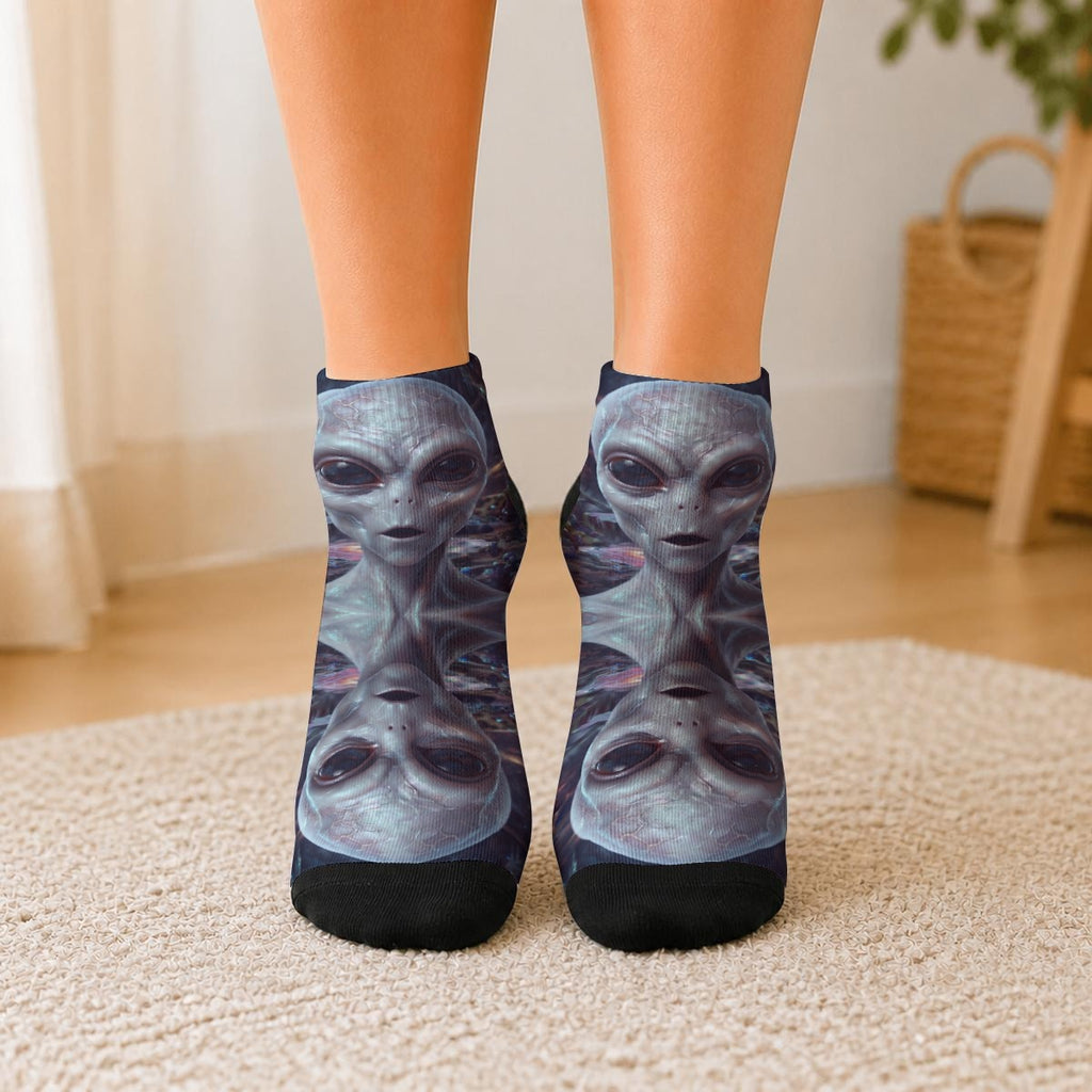All-Over Print Unisex Color-Block Athletic Socks