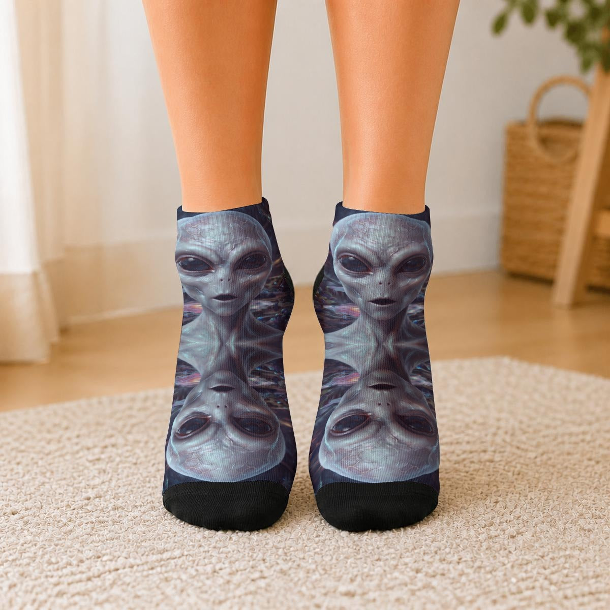 All-Over Print Unisex Color-Block Athletic Socks