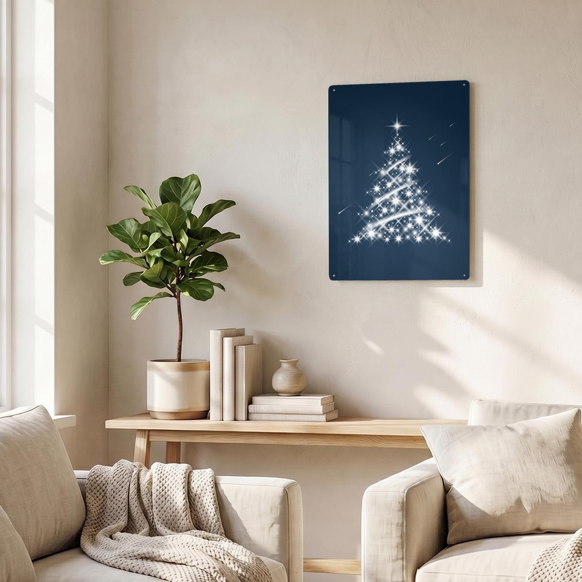 Thickened Rectangular Iron Wall Painting Printed in Canada