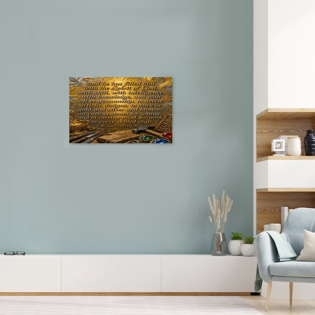 Bible Quote Framed Single-Piece Mural Printed in USA 3:2