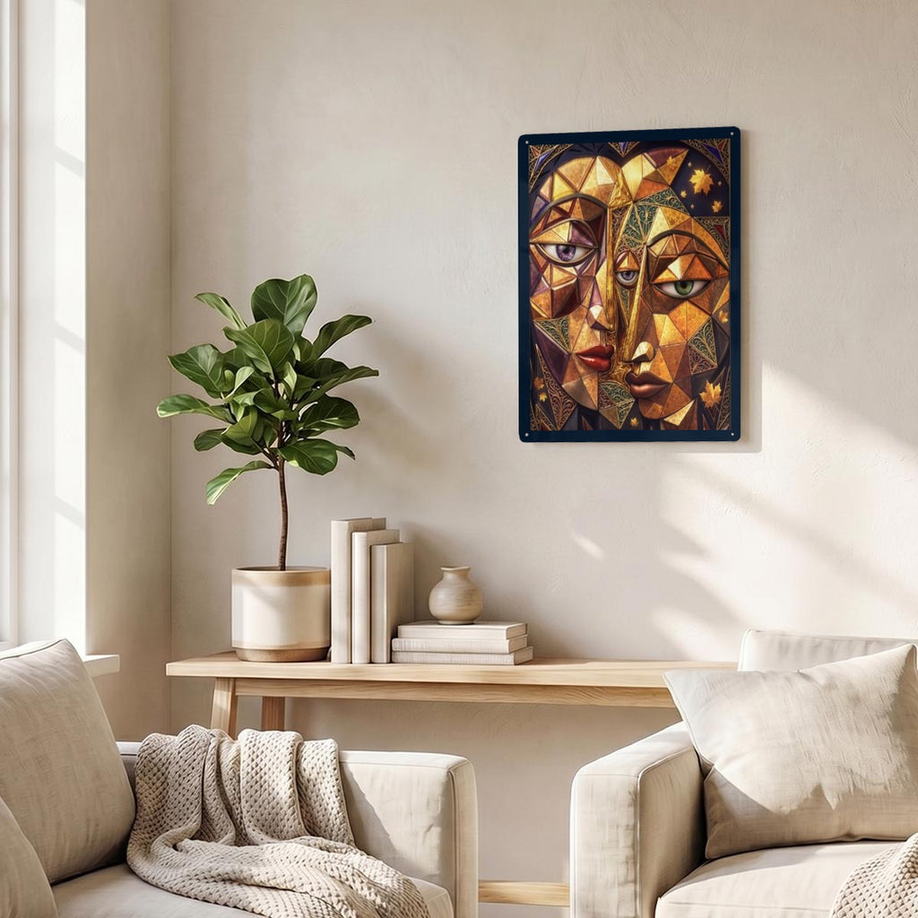 Thickened Rectangular Iron Wall Painting Printed in Canada