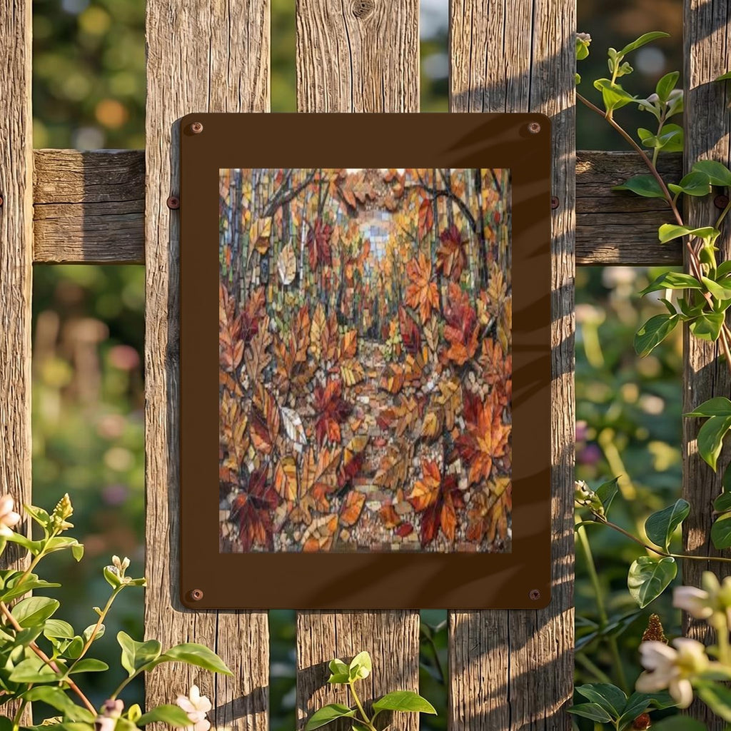 Fallen Leaves Thickened Rectangular Iron Wall Painting Printed in Canada