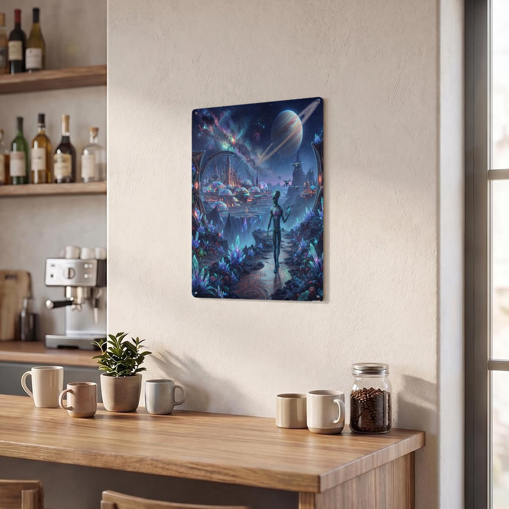 Thickened Rectangular Iron Wall Painting Printed in Canada