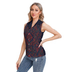 All-Over Print Women's Lapel Vest