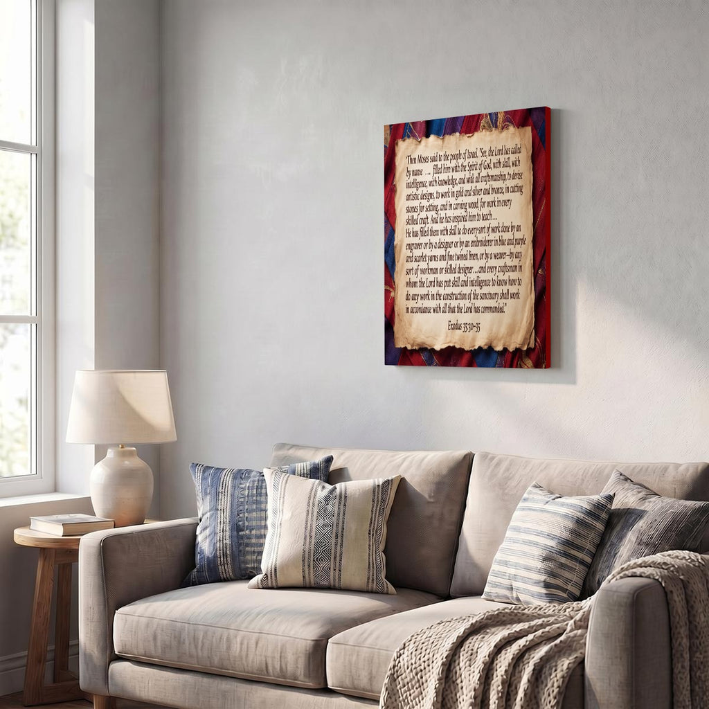Bible Themed Quotes Designs WIth Purpose Brand Vertical Framed Canvas Wall