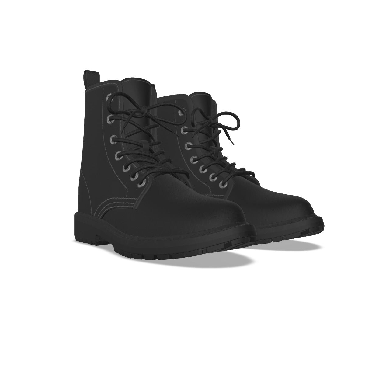 All-Over Print Women's Martin Short Boots With Black Bottom