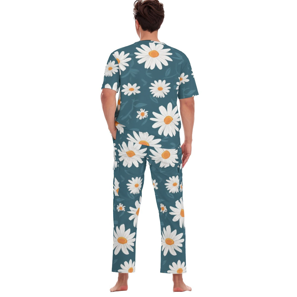 Completo sanitario unisex con stampa integrale e sei tasche