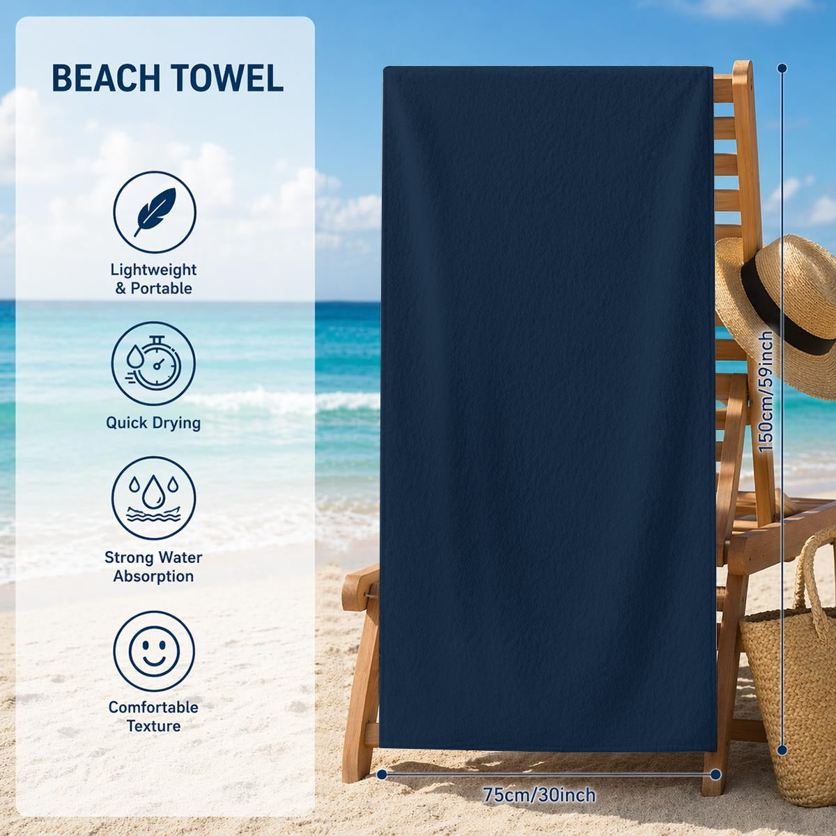 Adult Beach Towel Printed in Canada|320GSM