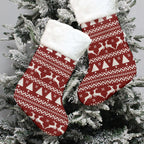 All-Over Print Christmas Socks With Plush Cuff