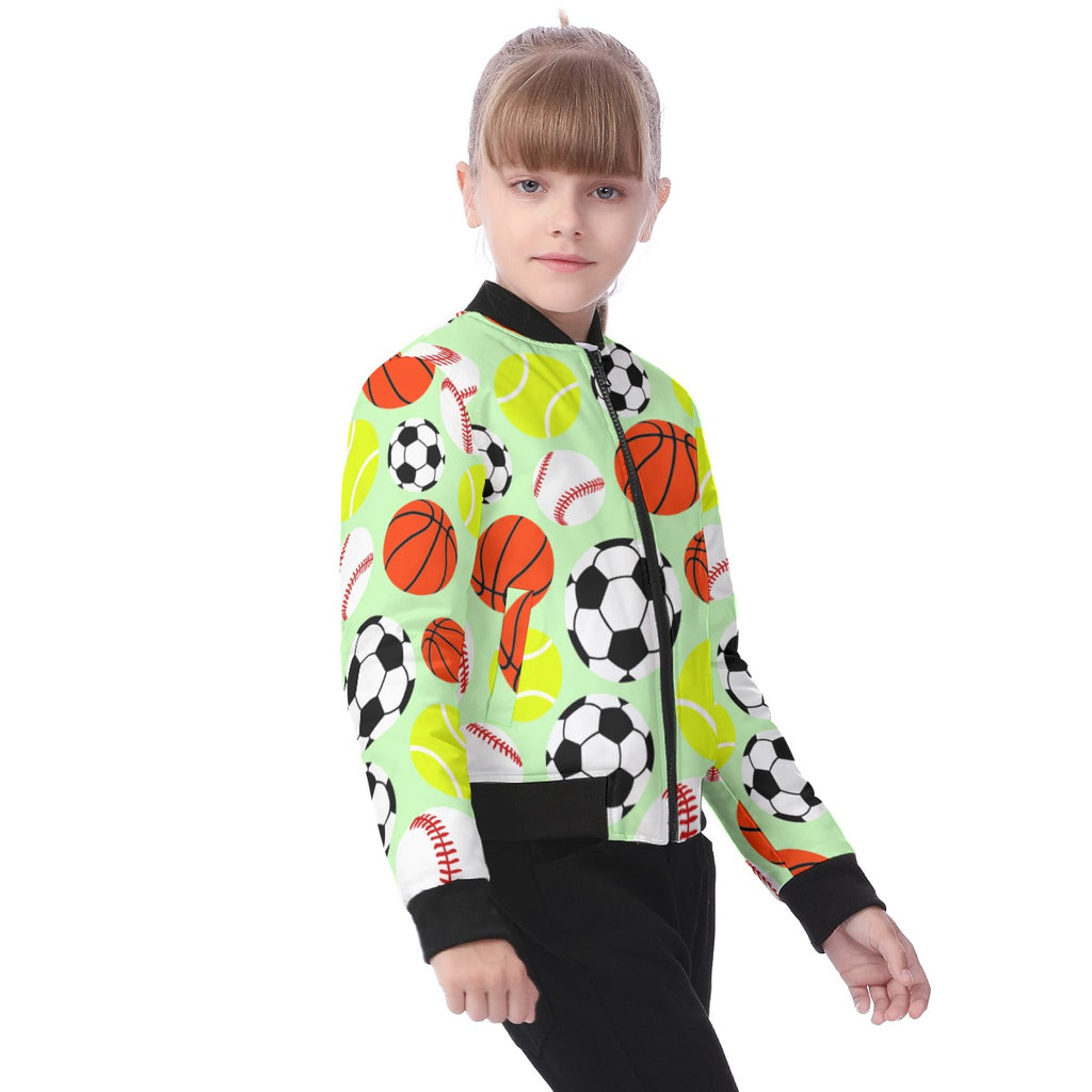 Chaqueta bomber para niños con estampado integral