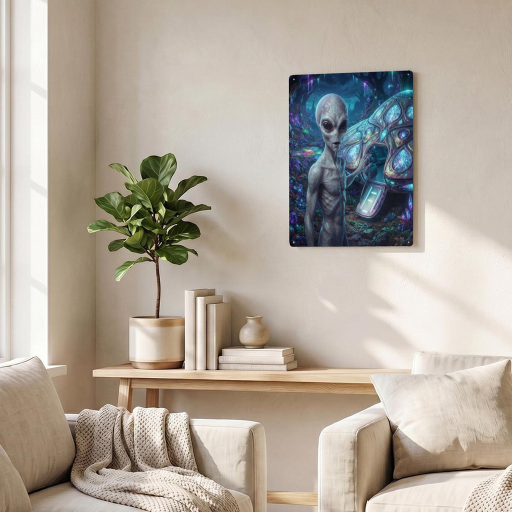 Thickened Rectangular Iron Wall Painting Printed in Canada