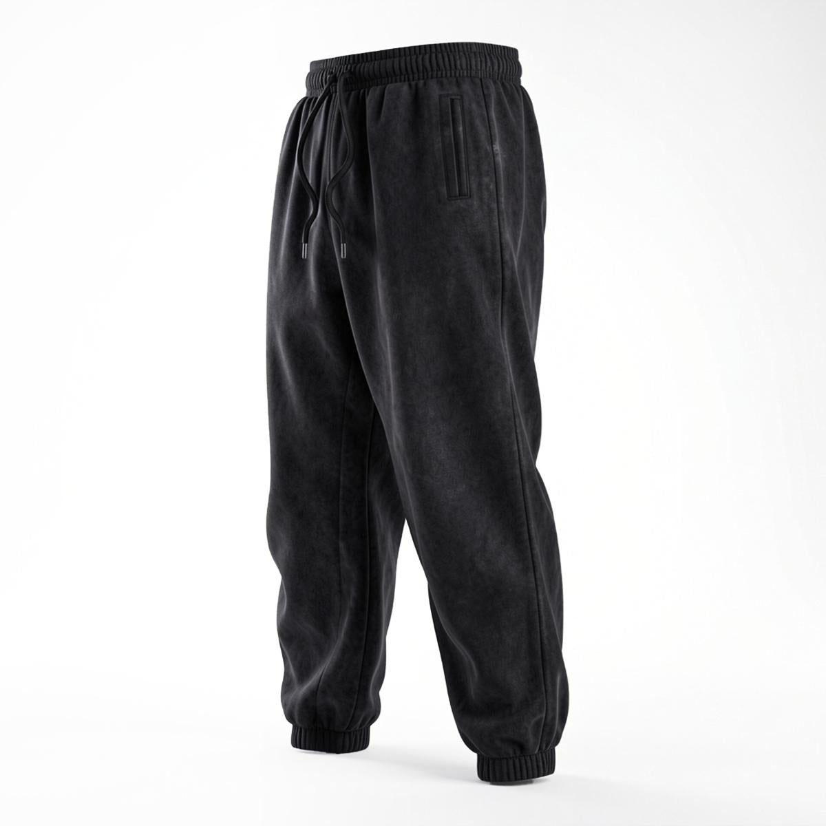 Heavyweight Fleece-Lined Washed Jogger Pants for Men|355GSM DTG