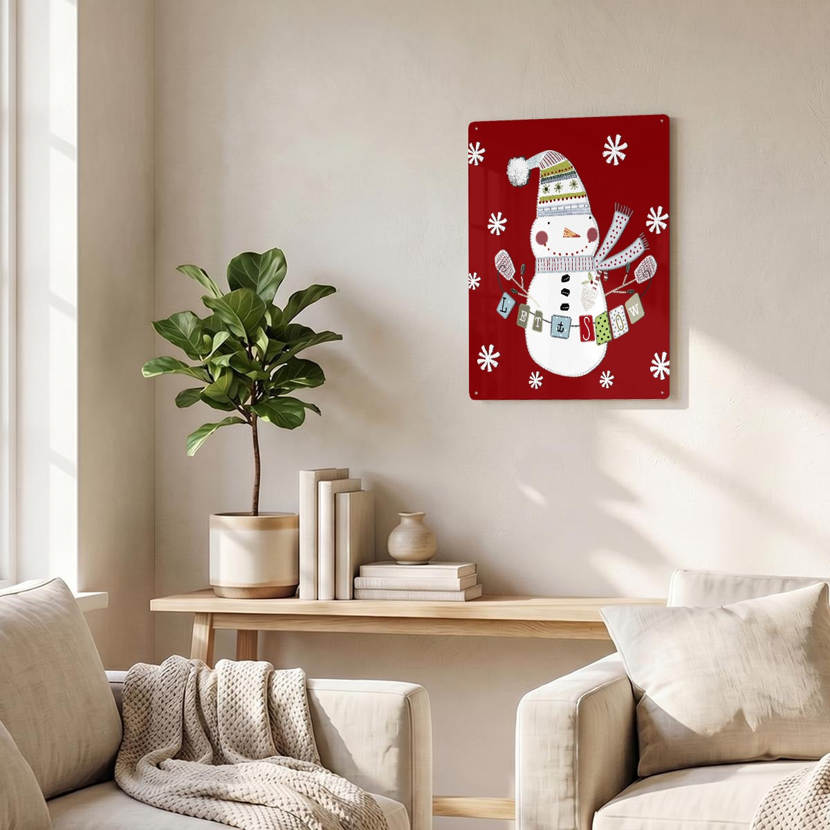 Thickened Rectangular Iron Wall Painting Printed in Canada