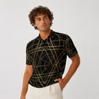 Polo pesante da uomo in poliestere con stampa integrale|210 g/m²