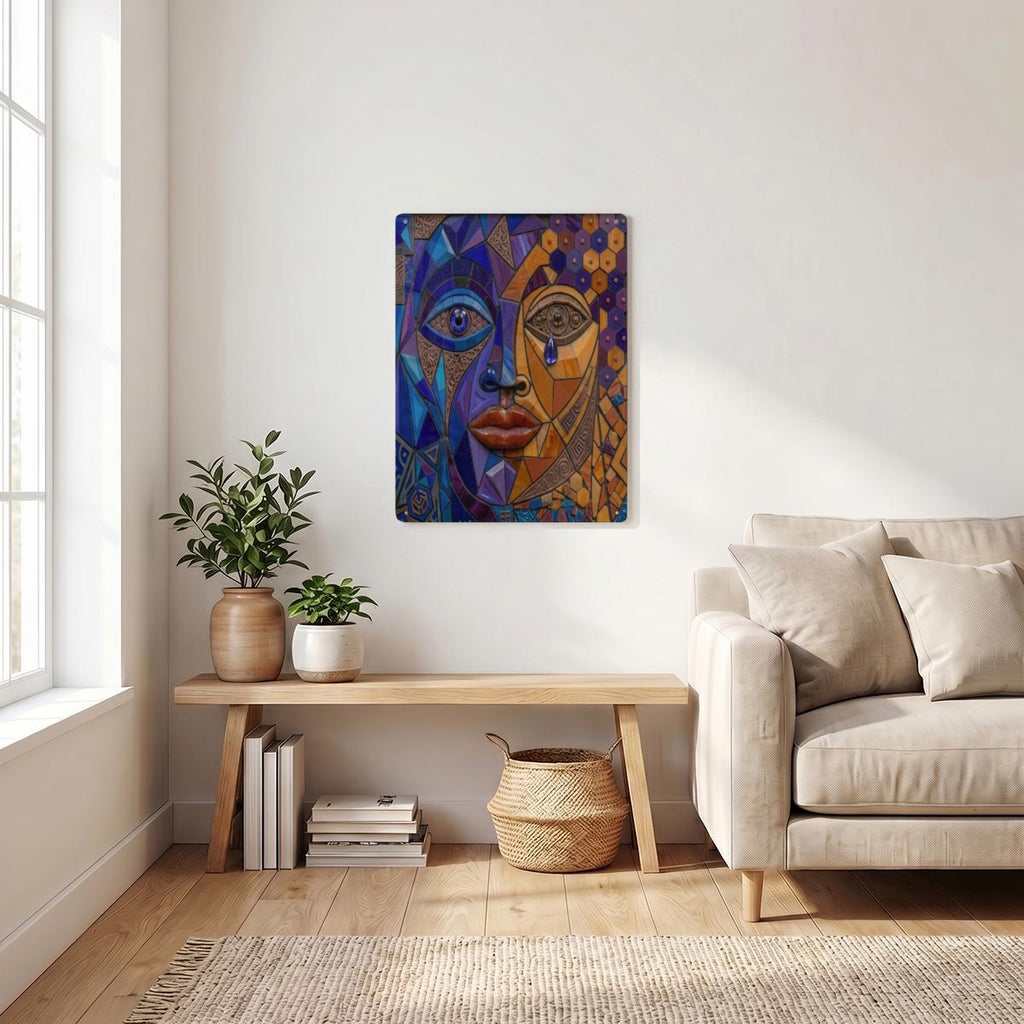Thickened Rectangular Iron Wall Painting Printed in Canada