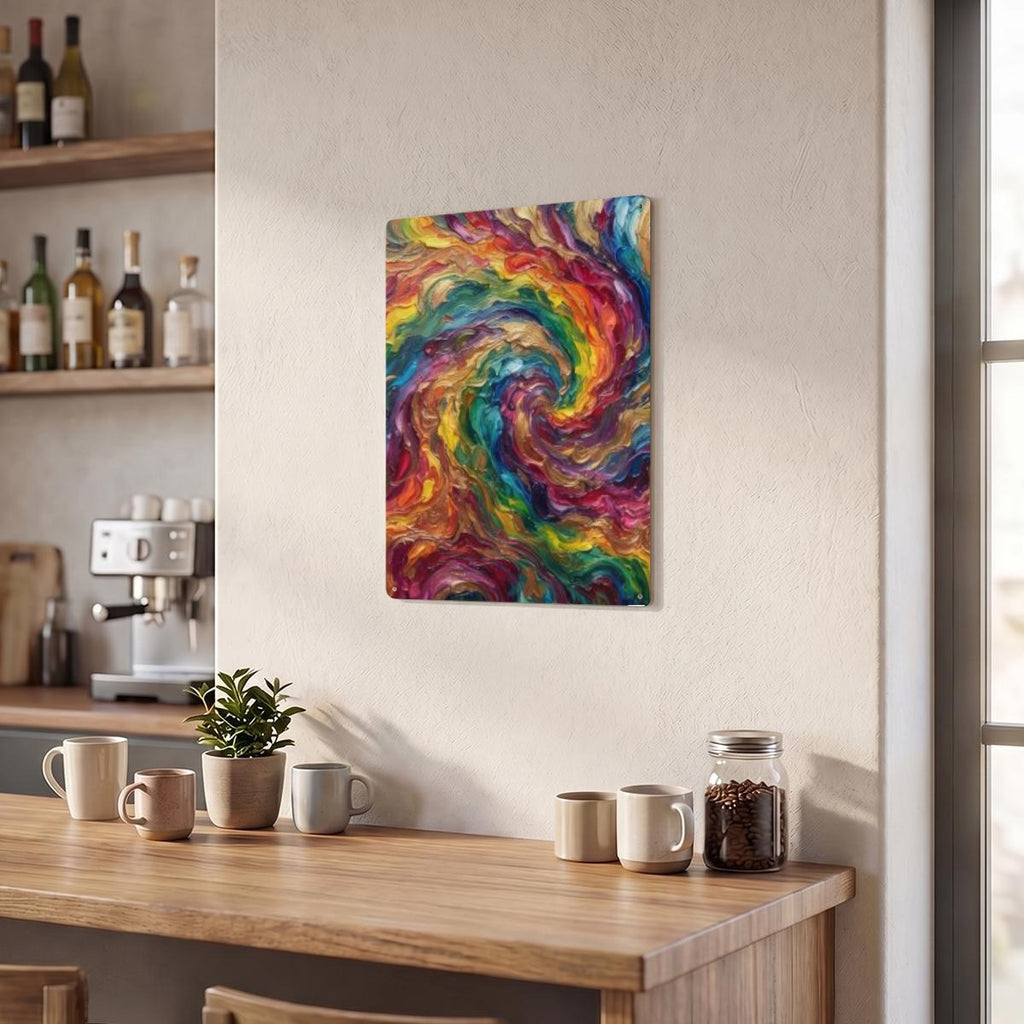 Thickened Rectangular Iron Wall Painting Printed in Canada