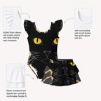 All-Over Print Girls' Ruffle Layered Swim Set