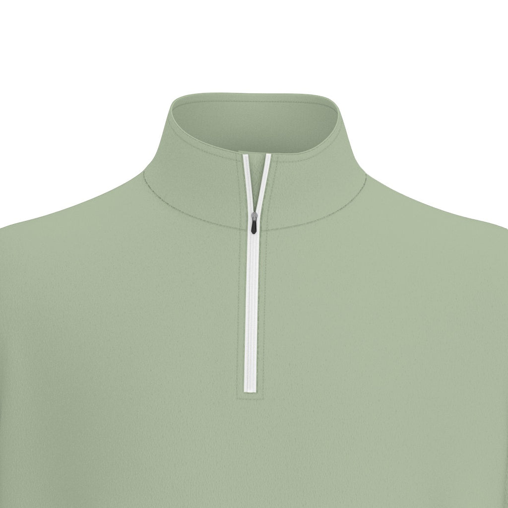 All-Over Print Men's Sports Collar Jersey With Long Sleeve