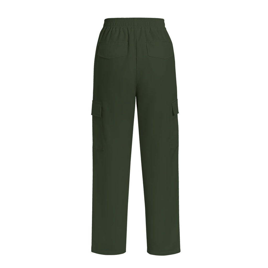 Pantaloni cargo da donna con stampa all-over