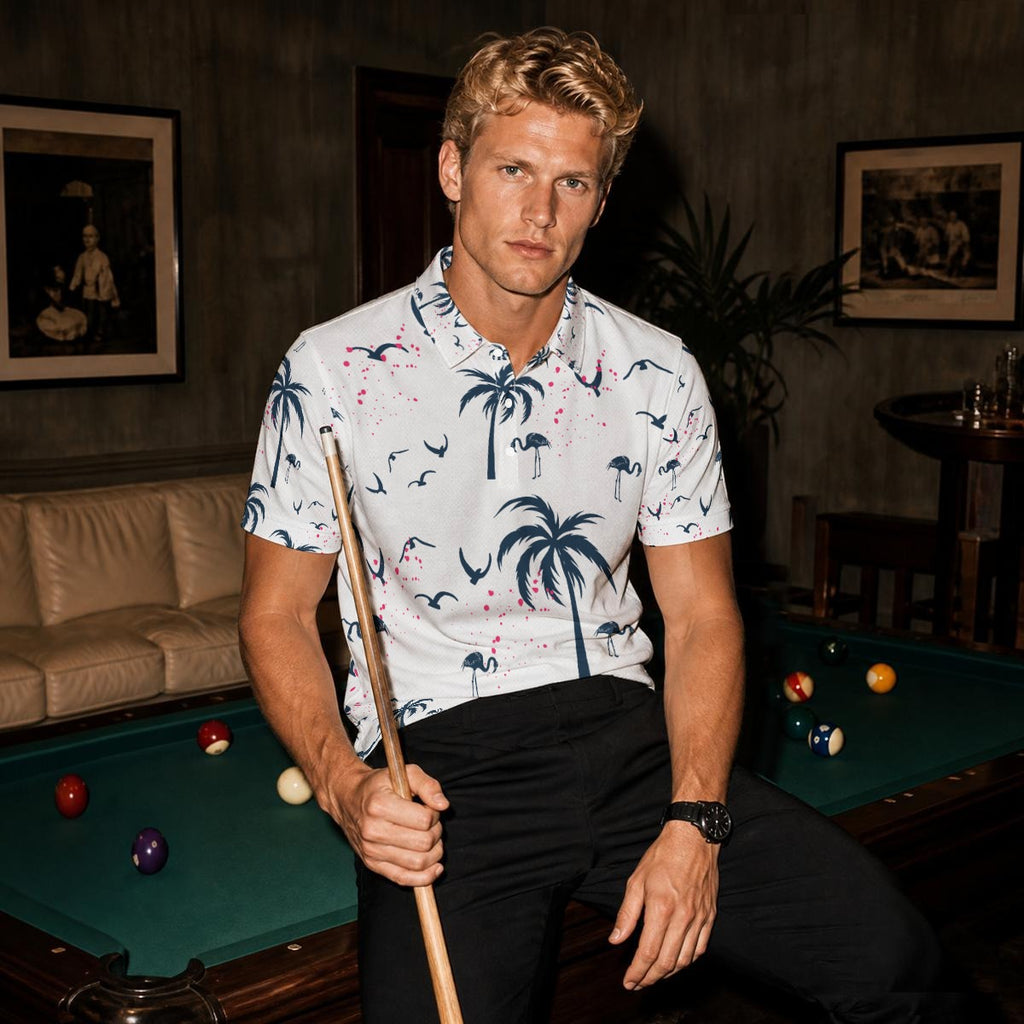 All-Over Print Men's Polo Shirt|Bonded Seam